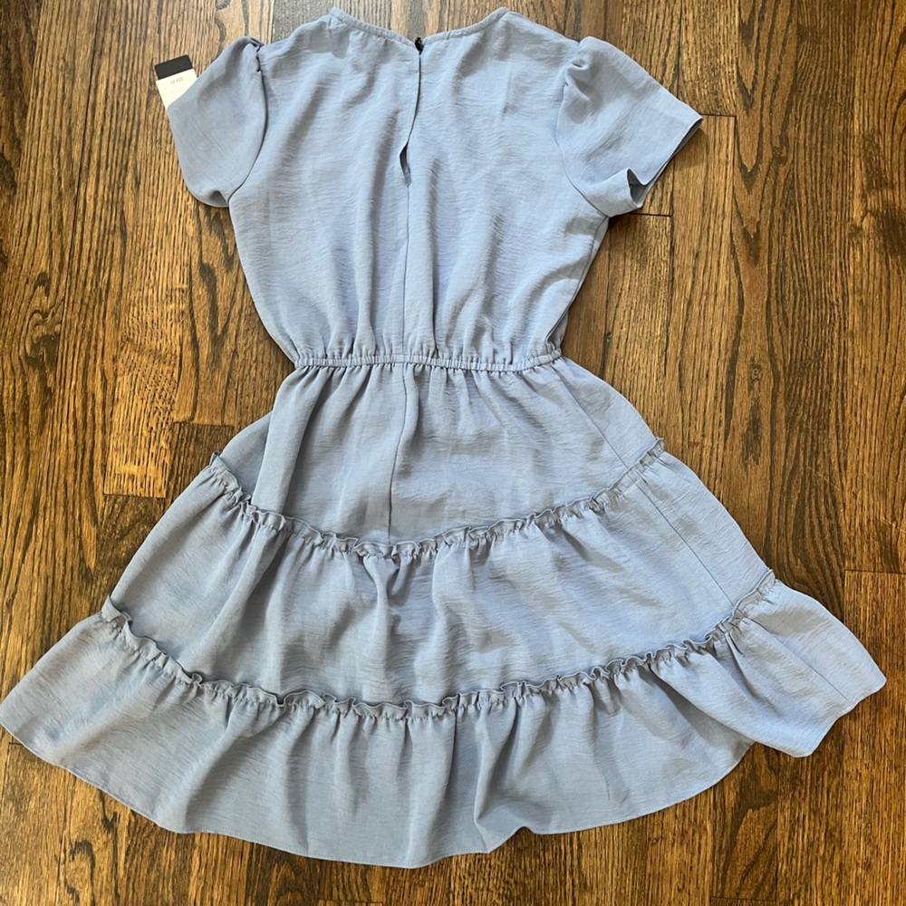 City Studio Light Blue Ruffle Blouse - Picture 3 of 3
